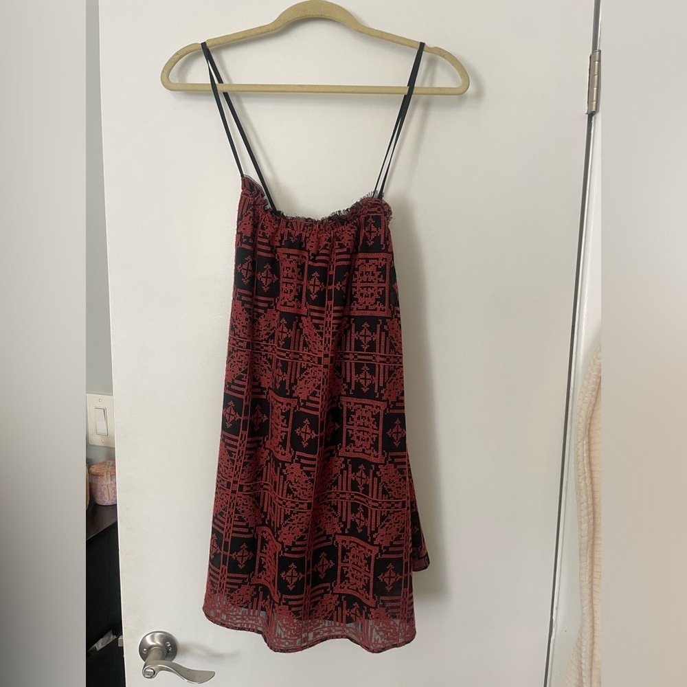 NWT Red Carter Mini Embroidered Dress Size S